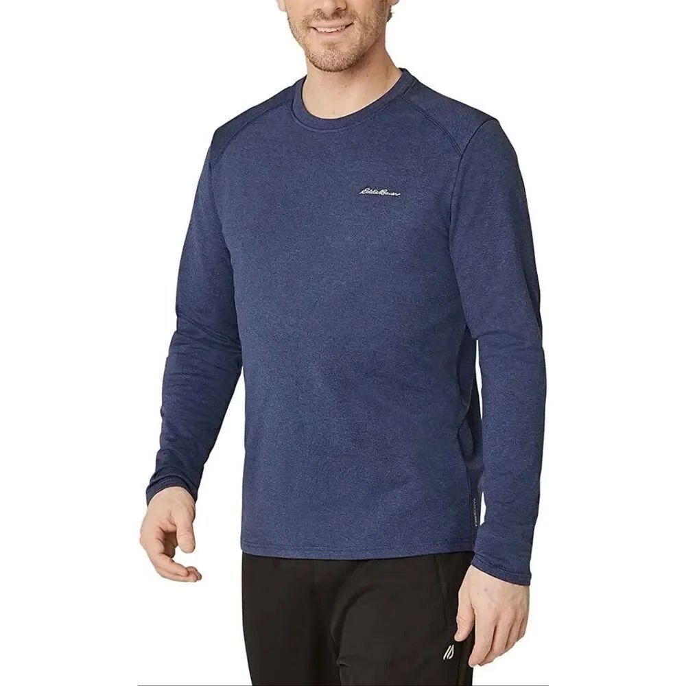 Eddie Bauer Men's Freedry Long Sleeve Active Tee Size M Blue
